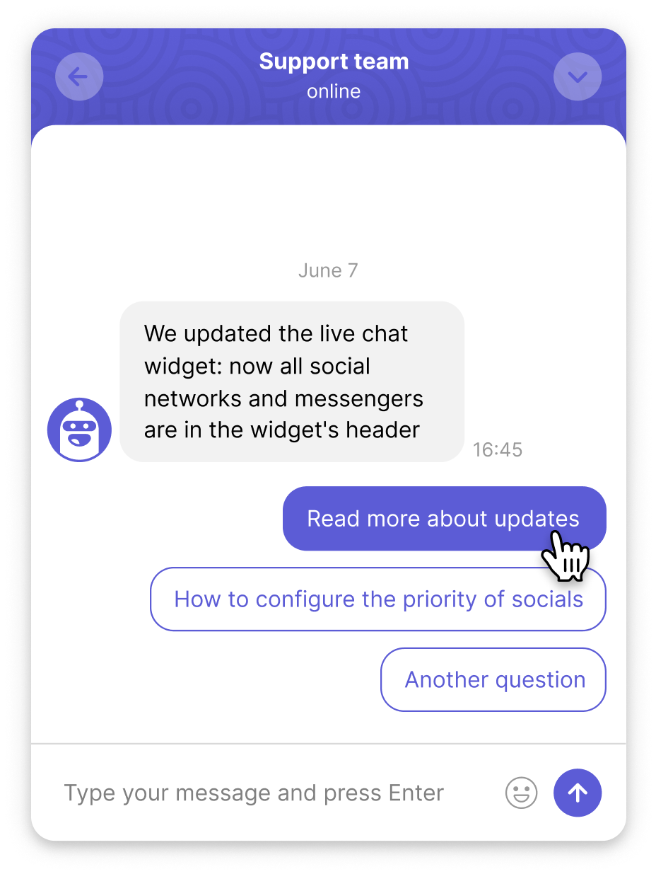 Segment-targeted product update chatbot
