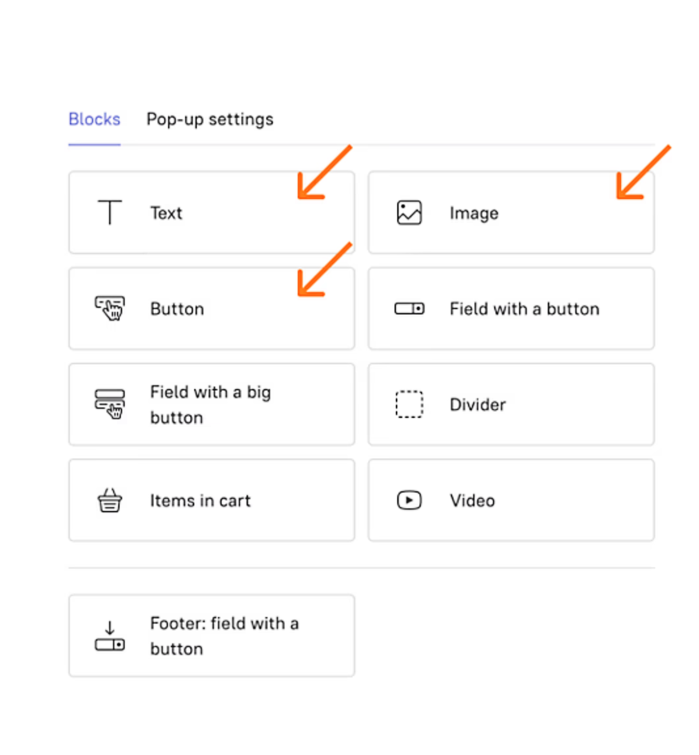 Visual pop-up builder