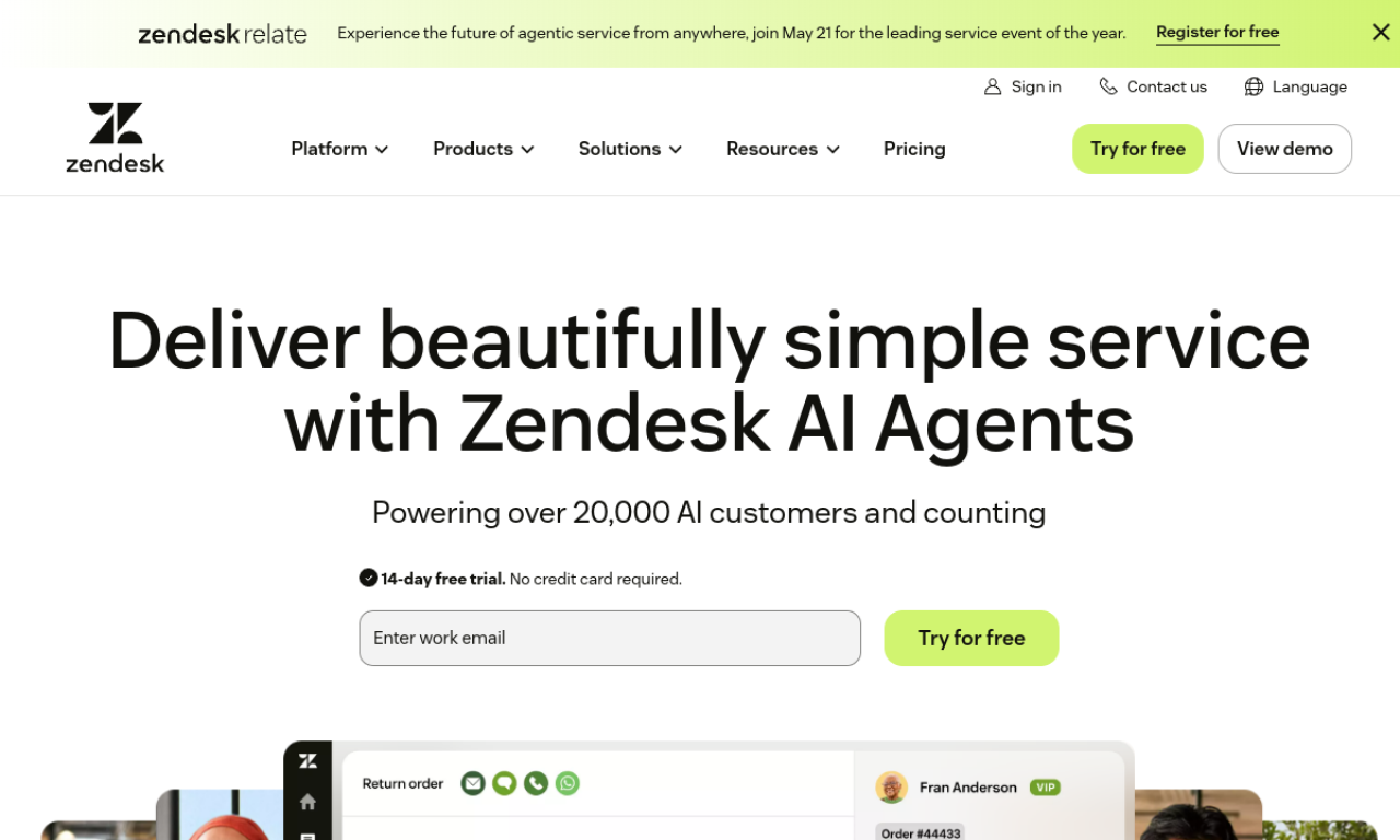 Zendesk — product screenshot