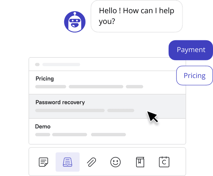 Respond to 80% of standard requests with knowledge base, saved replies and a chatbot