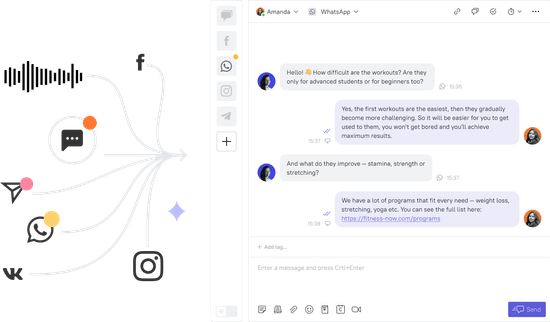 90% of people prefer to write. Unite all your communications channels in one inbox
