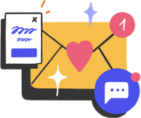 Send a chat message, a pop-up form, or a chatbot